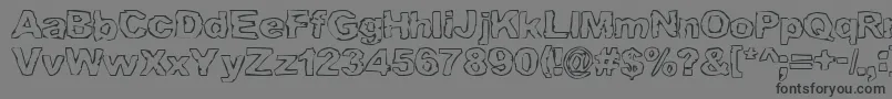 GrampsLung Font – Black Fonts on Gray Background