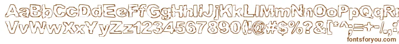 Шрифт GrampsLung – коричневые шрифты на белом фоне