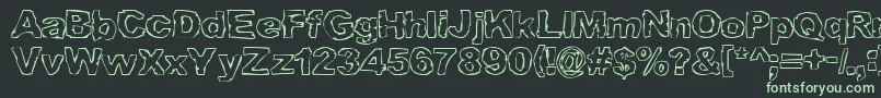 GrampsLung Font – Green Fonts on Black Background