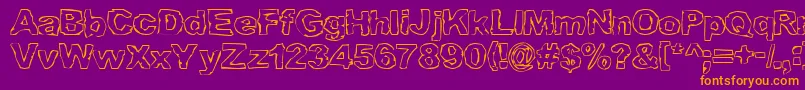 GrampsLung Font – Orange Fonts on Purple Background