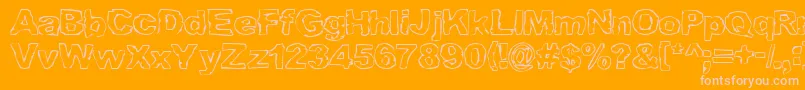 GrampsLung Font – Pink Fonts on Orange Background