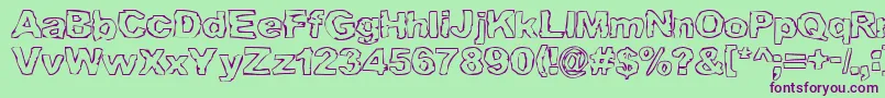 GrampsLung Font – Purple Fonts on Green Background