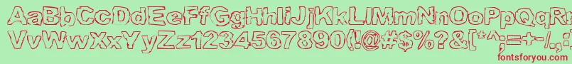 GrampsLung Font – Red Fonts on Green Background