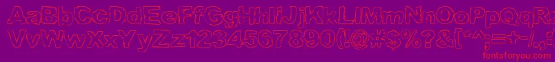 GrampsLung Font – Red Fonts on Purple Background