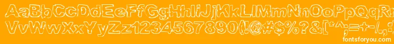 GrampsLung Font – White Fonts on Orange Background