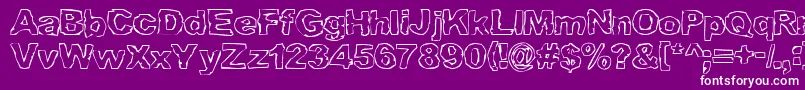 GrampsLung Font – White Fonts on Purple Background