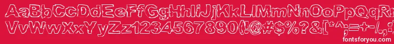 GrampsLung Font – White Fonts on Red Background