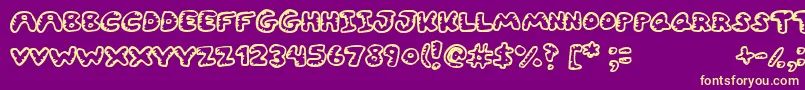 Gwibble Font – Yellow Fonts on Purple Background