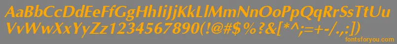 Agopus ffy Font – Orange Fonts on Gray Background