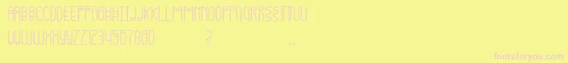 Kopleng Font – Pink Fonts on Yellow Background