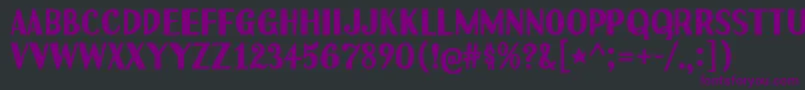 Uchiyama Font – Purple Fonts on Black Background