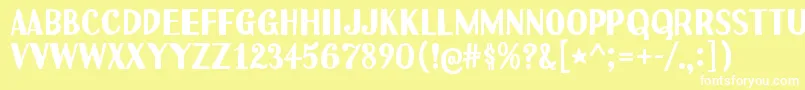 Uchiyama Font – White Fonts on Yellow Background