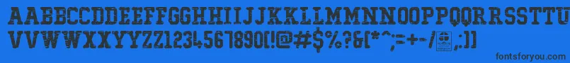 TypoCollegeDestroyedDemo Font – Black Fonts on Blue Background