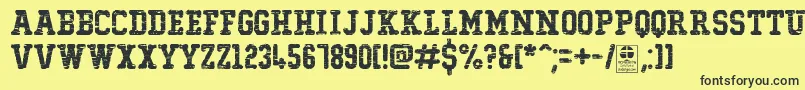 TypoCollegeDestroyedDemo Font – Black Fonts on Yellow Background