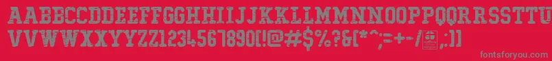 TypoCollegeDestroyedDemo Font – Gray Fonts on Red Background