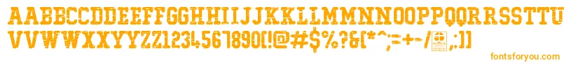 TypoCollegeDestroyedDemo Font – Orange Fonts on White Background