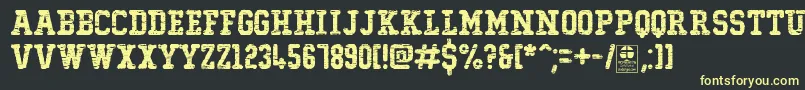 TypoCollegeDestroyedDemo Font – Yellow Fonts on Black Background