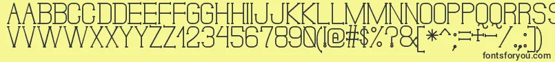 フォントDonMoiseSt – 黒い文字の黄色い背景