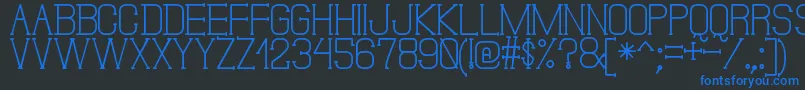 フォントDonMoiseSt – 黒い背景に青い文字