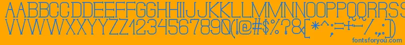 フォントDonMoiseSt – オレンジの背景に青い文字