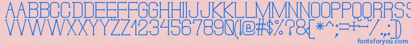フォントDonMoiseSt – ピンクの背景に青い文字