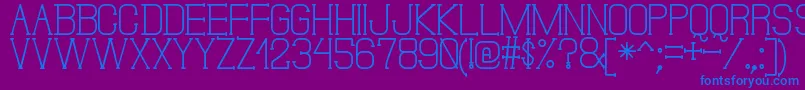 フォントDonMoiseSt – 紫色の背景に青い文字