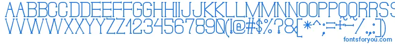 DonMoiseSt-Schriftart – Blaue Schriften auf weißem Hintergrund