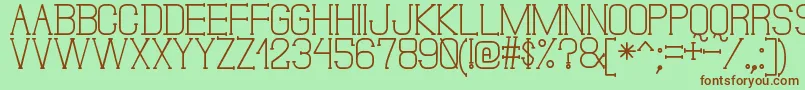 DonMoiseSt Font – Brown Fonts on Green Background