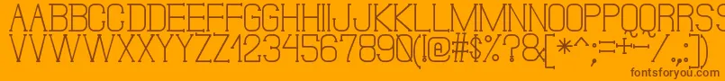 DonMoiseSt-Schriftart – Braune Schriften auf orangefarbenem Hintergrund