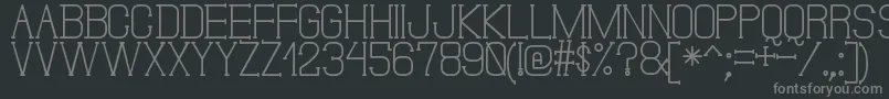 DonMoiseSt-fontti – harmaat kirjasimet mustalla taustalla