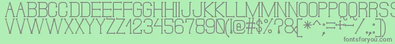 DonMoiseSt-fontti – harmaat kirjasimet vihreällä taustalla