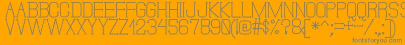 フォントDonMoiseSt – オレンジの背景に灰色の文字