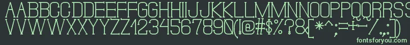 DonMoiseSt-fontti – vihreät fontit mustalla taustalla