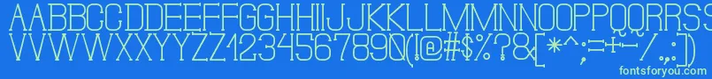 DonMoiseSt Font – Green Fonts on Blue Background