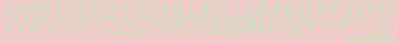 DonMoiseSt-fontti – vihreät fontit vaaleanpunaisella taustalla