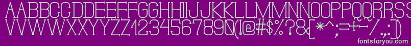 DonMoiseSt-fontti – vihreät fontit violetilla taustalla