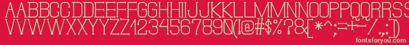 DonMoiseSt Font – Green Fonts on Red Background