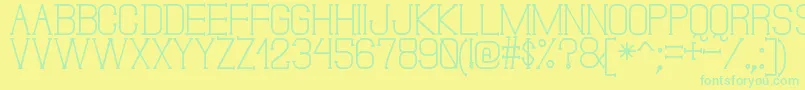 フォントDonMoiseSt – 黄色い背景に緑の文字
