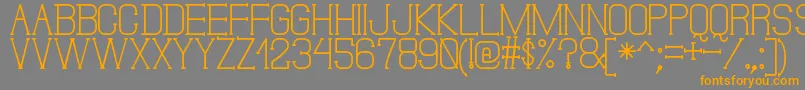フォントDonMoiseSt – オレンジの文字は灰色の背景にあります。