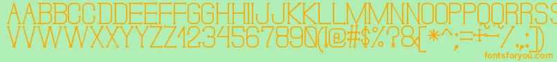 DonMoiseSt-fontti – oranssit fontit vihreällä taustalla