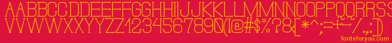 DonMoiseSt Font – Orange Fonts on Red Background