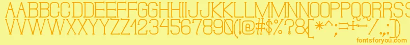 DonMoiseSt-Schriftart – Orangefarbene Schriften auf gelbem Hintergrund