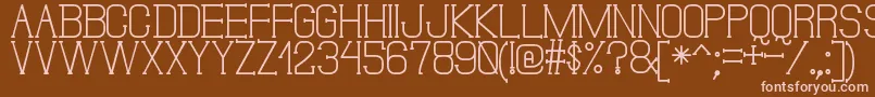 DonMoiseSt-fontti – vaaleanpunaiset fontit ruskealla taustalla