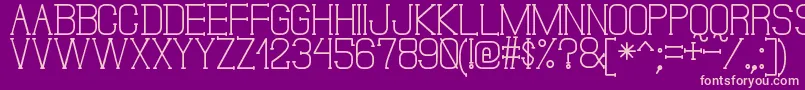 フォントDonMoiseSt – 紫の背景にピンクのフォント