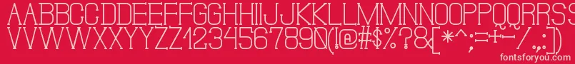 DonMoiseSt-fontti – vaaleanpunaiset fontit punaisella taustalla