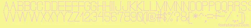 DonMoiseSt-fontti – vaaleanpunaiset fontit keltaisella taustalla