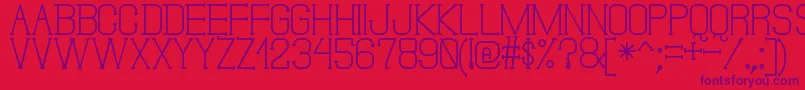 DonMoiseSt-Schriftart – Violette Schriften auf rotem Hintergrund