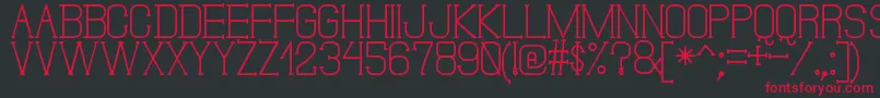 DonMoiseSt-fontti – punaiset fontit mustalla taustalla
