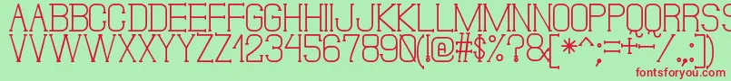 DonMoiseSt-fontti – punaiset fontit vihreällä taustalla