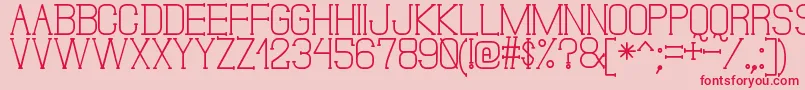 DonMoiseSt-fontti – punaiset fontit vaaleanpunaisella taustalla